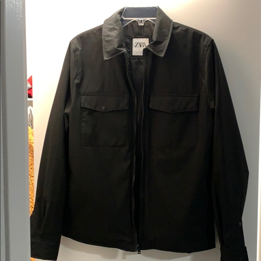 Zara black coach jacket